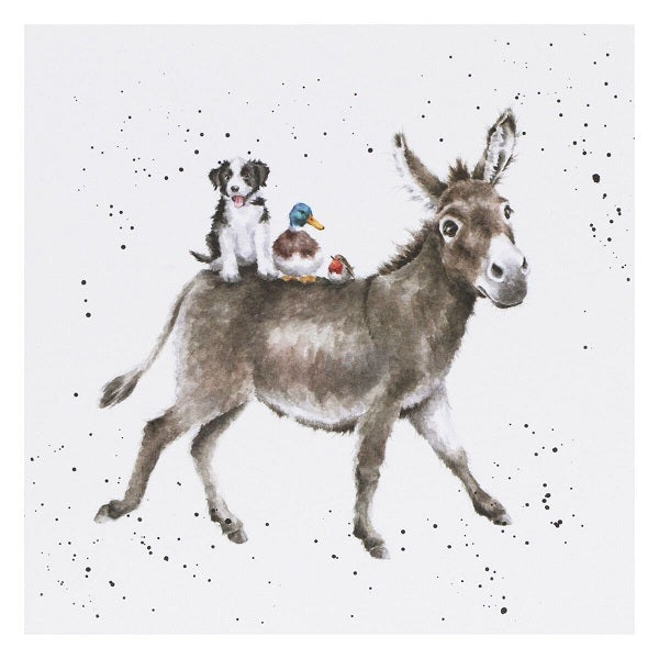Wrendale "Donkey Ride" card
