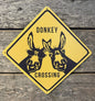 Aluminum Donkey Crossing Sign