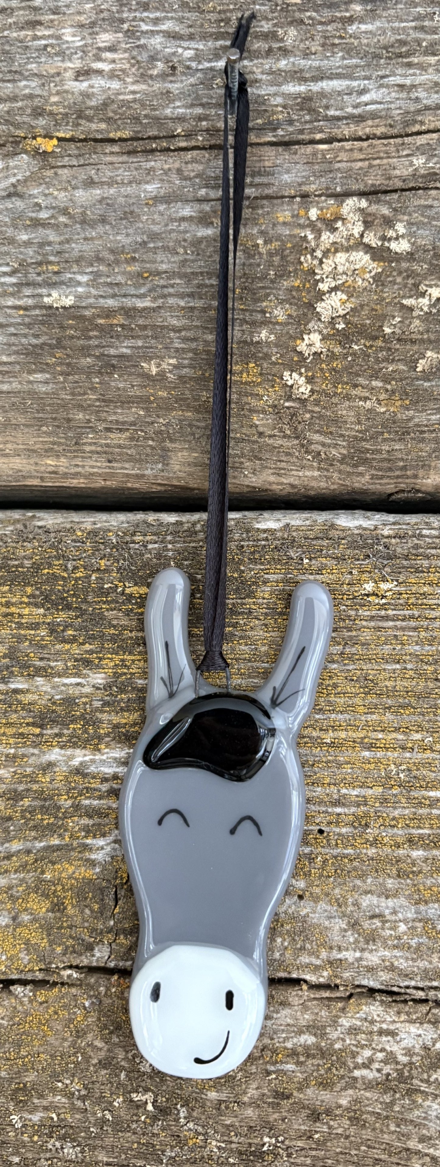 Glass Donkey Ornament