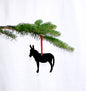 Metal Donkey Christmas Tree Ornament